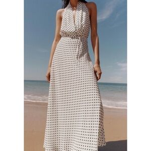 Zara Polka Dot Halter Dress ZW Collection SS24